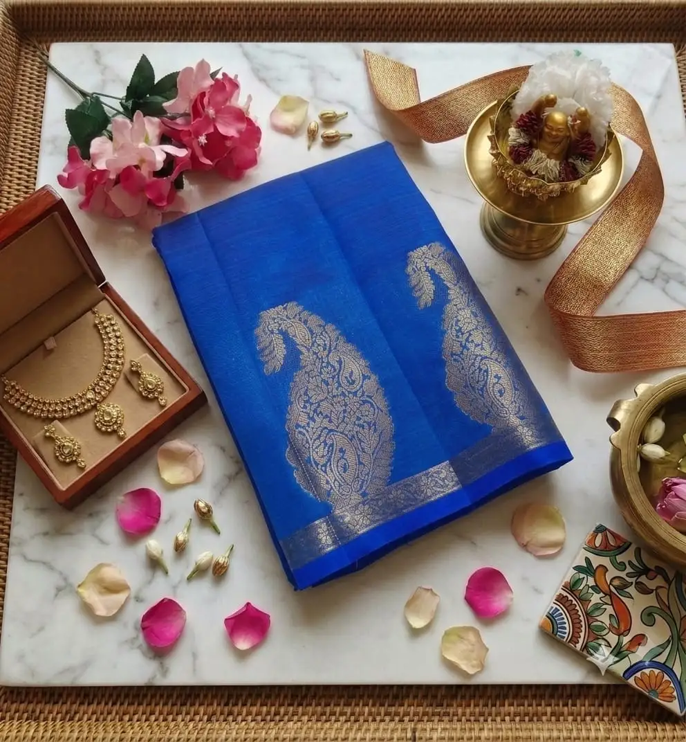 Classic Mango Zari Weaving Tussar Silk Saree